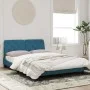 Bettgestell mit LED-Lichtern, blauem Samt, 140x200 cm. von vidaXL, Betten und Lattenroste - Ref: Foro24-3213859, Preis: 214,4...