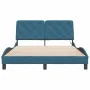 Bed frame with LED lights blue velvet 140x200 cm by vidaXL, Beds and slatted bases - Ref: Foro24-3213859, Price: 214,45 €, Di...