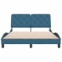 Estructura de cama con luces LED terciopelo azul 140x200 cm de vidaXL, Camas y somieres - Ref: Foro24-3213859, Precio: 215,02...