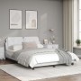 Bettgestell mit Kopfteil aus weißem Kunstleder, 140 x 200 cm von vidaXL, Betten und Lattenroste - Ref: Foro24-3208185, Preis:...
