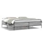 Estructura cama madera ingeniería metal gris Sonoma 200x200 cm de vidaXL, Camas y somieres - Ref: Foro24-3279780, Precio: 157...