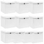 Storage boxes with lids 10 pcs white fabric 32x32x32 cm by vidaXL, Storage baskets - Ref: Foro24-288352, Price: 65,81 €, Disc...