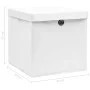 Storage boxes with lids 10 pcs white fabric 32x32x32 cm by vidaXL, Storage baskets - Ref: Foro24-288352, Price: 65,81 €, Disc...
