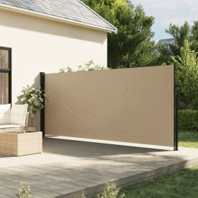 Toldo lateral retráctil beige 180x500 cm