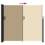 Toldo lateral retráctil beige 180x500 cm