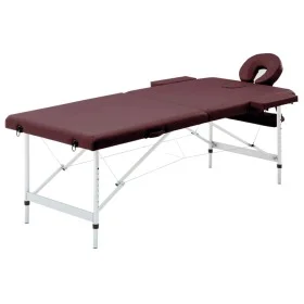 Folding massage table 2 zones purple aluminum by vidaXL, massage tables - Ref: Foro24-110196, Price: 161,55 €, Discount: %