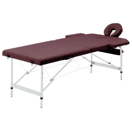 Camilla de masaje plegable 2 zonas aluminio morado de vidaXL, Mesas de masaje - Ref: Foro24-110196, Precio: 161,55 €, Descuen...