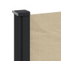 Toldo lateral retráctil beige 180x500 cm