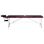 Folding massage table 2 zones purple aluminum by vidaXL, massage tables - Ref: Foro24-110196, Price: 164,35 €, Discount: %