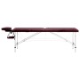 Klappbare Massageliege 2 Zonen lila Aluminium von vidaXL, Massageliegen - Ref: Foro24-110196, Preis: 202,54 €, Rabatt: %