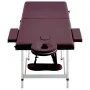 Camilla de masaje plegable 2 zonas aluminio morado de vidaXL, Mesas de masaje - Ref: Foro24-110196, Precio: 161,55 €, Descuen...