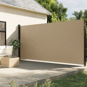 Toldo lateral retráctil beige 200x600 cm