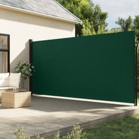 Toldo lateral retráctil verde oscuro 200x600 cm