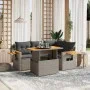 Set Gartensofas mit Kissen 5 Stück synthetisches Rattangrau von vidaXL, Gartensets - Ref: Foro24-3271739, Preis: 361,67 €, Ra...