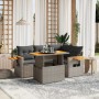 Set Gartensofas mit Kissen 5 Stück synthetisches Rattangrau von vidaXL, Gartensets - Ref: Foro24-3271739, Preis: 361,62 €, Ra...