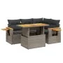 Set Gartensofas mit Kissen 5 Stück synthetisches Rattangrau von vidaXL, Gartensets - Ref: Foro24-3271739, Preis: 361,67 €, Ra...