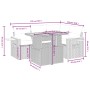 Set Gartensofas mit Kissen 5 Stück synthetisches Rattangrau von vidaXL, Gartensets - Ref: Foro24-3271739, Preis: 361,62 €, Ra...