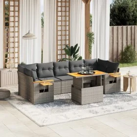 Set de sofás de jardín 8 pzas y cojines ratán sintético gris by vidaXL, Garden sets - Ref: Foro24-3273433, Price: 541,22 €, D...