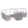 Set de sofás de jardín 8 pzas y cojines ratán sintético gris by vidaXL, Garden sets - Ref: Foro24-3273433, Price: 541,22 €, D...