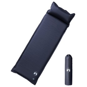 Colchón de camping autoinflable con con almohada 1 persona gris