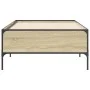 Sonoma oak metal engineered wood bed frame 90x190 cm by vidaXL, Beds and slatted bases - Ref: Foro24-844987, Price: 66,51 €, ...