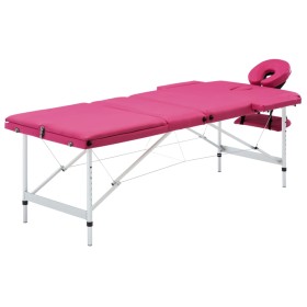 Klappbare Massageliege 3 Zonen Aluminium rosa von vidaXL, Massageliegen - Ref: Foro24-110197, Preis: 198,28 €, Rabatt: %
