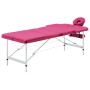 Klappbare Massageliege 3 Zonen Aluminium rosa von vidaXL, Massageliegen - Ref: Foro24-110197, Preis: 182,58 €, Rabatt: %