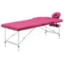 Klappbare Massageliege 3 Zonen Aluminium rosa von vidaXL, Massageliegen - Ref: Foro24-110197, Preis: 165,46 €, Rabatt: %