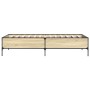 Estructura cama madera ingeniería metal roble Sonoma 90x190 cm de vidaXL, Camas y somieres - Ref: Foro24-844987, Precio: 74,6...