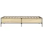 Sonoma oak metal engineered wood bed frame 90x190 cm by vidaXL, Beds and slatted bases - Ref: Foro24-844987, Price: 66,51 €, ...