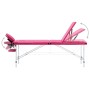Klappbare Massageliege 3 Zonen Aluminium rosa von vidaXL, Massageliegen - Ref: Foro24-110197, Preis: 182,58 €, Rabatt: %