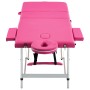 Klappbare Massageliege 3 Zonen Aluminium rosa von vidaXL, Massageliegen - Ref: Foro24-110197, Preis: 182,58 €, Rabatt: %