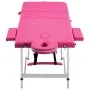 Klappbare Massageliege 3 Zonen Aluminium rosa von vidaXL, Massageliegen - Ref: Foro24-110197, Preis: 165,46 €, Rabatt: %