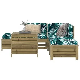 Juego de sofás de jardín 6 piezas madera de pino impregnada by vidaXL, Garden sets - Ref: Foro24-3250699, Price: 421,47 €, Di...