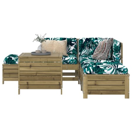 Gartensitzgruppe 6-teilig aus imprägniertem Kiefernholz von vidaXL, Gartensets - Ref: Foro24-3250699, Preis: 427,93 €, Rabatt: %