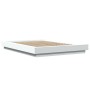 White engineered wood bed frame with LED 120x190 cm by vidaXL, Beds and slatted bases - Ref: Foro24-3281140, Price: 180,97 €,...