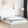 White engineered wood bed frame with LED 120x190 cm by vidaXL, Beds and slatted bases - Ref: Foro24-3281140, Price: 178,78 €,...