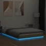 Estructura cama con luces LED madera roble Sonoma 120x190 cm de vidaXL, Camas y somieres - Ref: Foro24-3281142, Precio: 172,0...