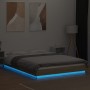 Sonoma oak wood bed frame with LED lights 120x190 cm by vidaXL, Beds and slatted bases - Ref: Foro24-3281142, Price: 174,09 €...