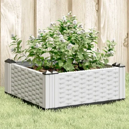 Jardinera con clavijas PP blanco 42,5x42,5x28,5 cm de vidaXL, Maceteros y jardineras - Ref: Foro24-368005, Precio: 18,92 €, D...
