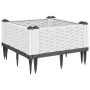 Jardinera con clavijas PP blanco 42,5x42,5x28,5 cm de vidaXL, Maceteros y jardineras - Ref: Foro24-368005, Precio: 18,92 €, D...