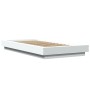 Estructura cama con luces LED madera ingeniería blanco 75x190cm de vidaXL, Camas y somieres - Ref: Foro24-3281154, Precio: 14...