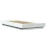 White engineered wood bed frame with LED lights 75x190cm by vidaXL, Beds and slatted bases - Ref: Foro24-3281154, Price: 142,...