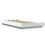Estructura cama con luces LED madera ingeniería blanco 75x190cm de vidaXL, Camas y somieres - Ref: Foro24-3281154, Precio: 14...
