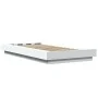 White engineered wood bed frame with LED lights 75x190cm by vidaXL, Beds and slatted bases - Ref: Foro24-3281154, Price: 142,...
