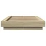 Bettgestell aus Sonoma-Eichenholz mit LED-Leuchten, 75 x 190 cm von vidaXL, Betten und Lattenroste - Ref: Foro24-3281156, Pre...