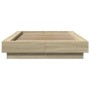 Estructura cama con luces LED madera roble Sonoma 75x190 cm de vidaXL, Camas y somieres - Ref: Foro24-3281156, Precio: 139,48...