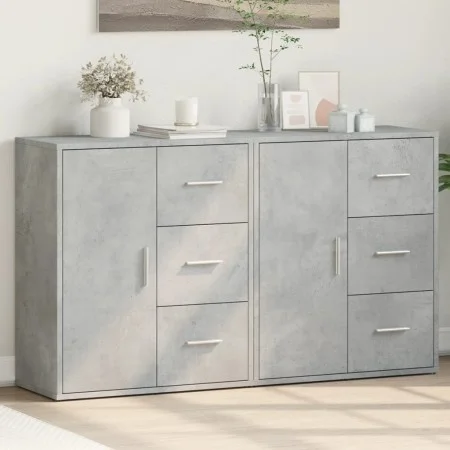 Aparador de madera ingeniería 2 uds gris hormigón 60x31x70 cm by vidaXL, Sideboards - Ref: Foro24-3276556, Price: 150,60 €, D...