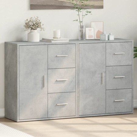 Aparador de madera ingeniería 2 uds gris hormigón 60x31x70 cm by vidaXL, Sideboards - Ref: Foro24-3276556, Price: 152,96 €, D...
