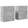 Aparador de madera ingeniería 2 uds gris hormigón 60x31x70 cm by vidaXL, Sideboards - Ref: Foro24-3276556, Price: 150,60 €, D...